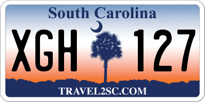 SC license plate XGH127