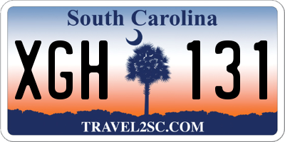 SC license plate XGH131