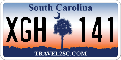 SC license plate XGH141