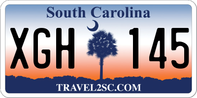 SC license plate XGH145