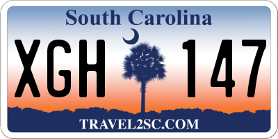 SC license plate XGH147