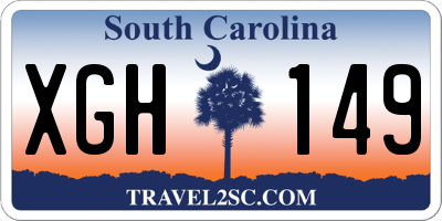 SC license plate XGH149