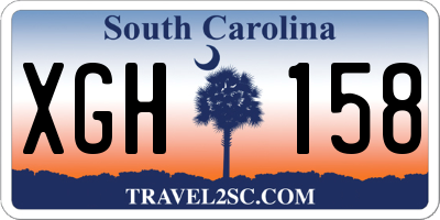 SC license plate XGH158