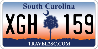 SC license plate XGH159