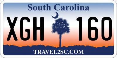 SC license plate XGH160