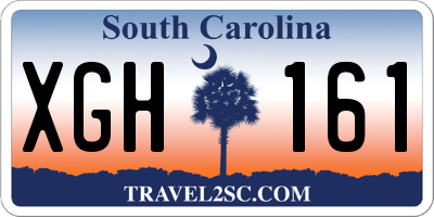 SC license plate XGH161
