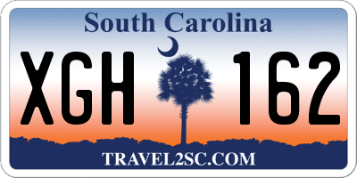 SC license plate XGH162