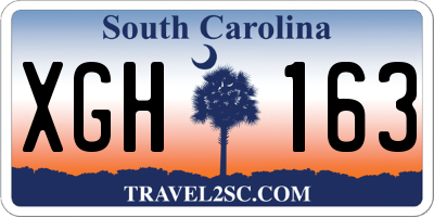 SC license plate XGH163