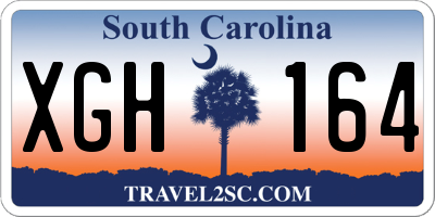 SC license plate XGH164