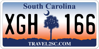 SC license plate XGH166