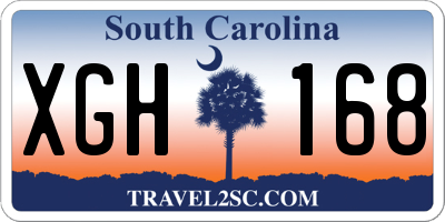 SC license plate XGH168