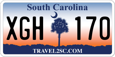 SC license plate XGH170