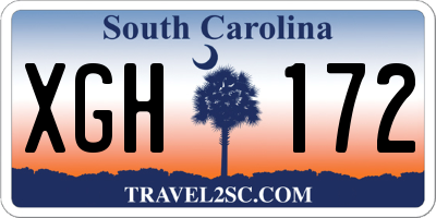 SC license plate XGH172