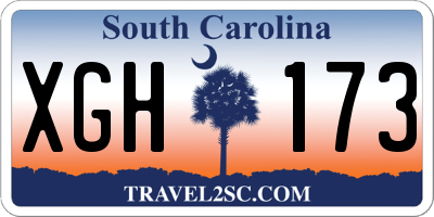 SC license plate XGH173