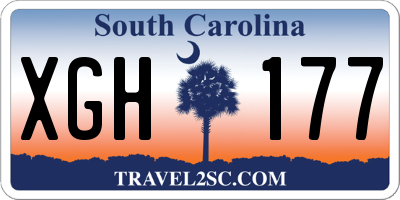 SC license plate XGH177