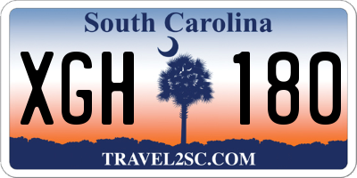 SC license plate XGH180