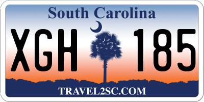 SC license plate XGH185