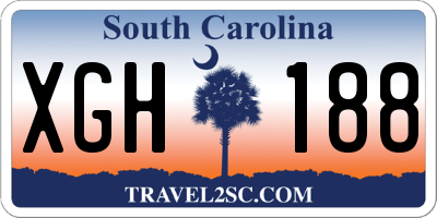 SC license plate XGH188