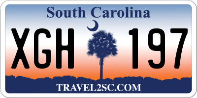SC license plate XGH197