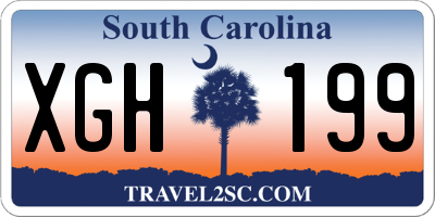 SC license plate XGH199