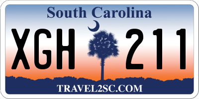 SC license plate XGH211