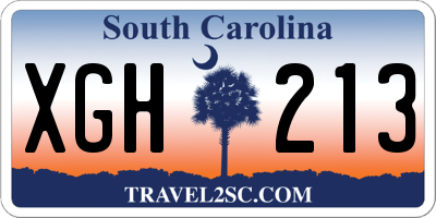 SC license plate XGH213