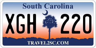 SC license plate XGH220