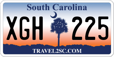 SC license plate XGH225