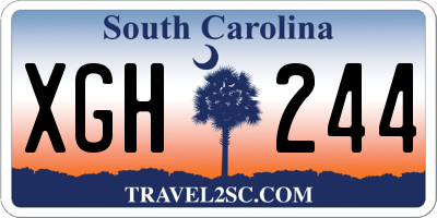 SC license plate XGH244