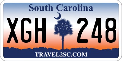 SC license plate XGH248