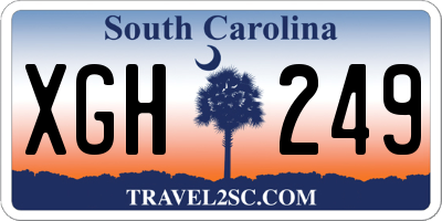 SC license plate XGH249