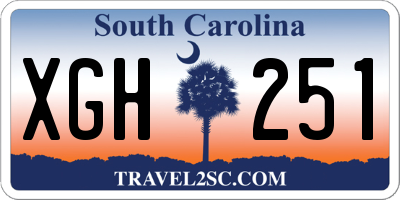 SC license plate XGH251
