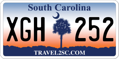 SC license plate XGH252