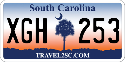 SC license plate XGH253