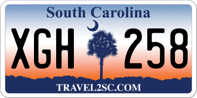 SC license plate XGH258