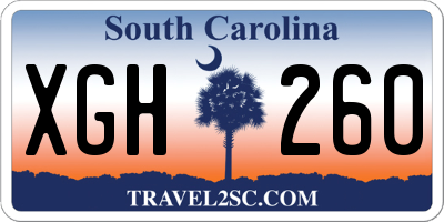 SC license plate XGH260