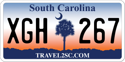 SC license plate XGH267