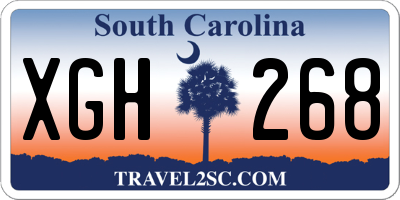 SC license plate XGH268