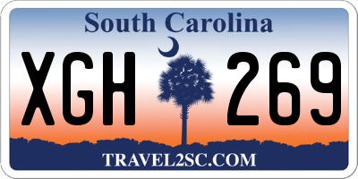 SC license plate XGH269