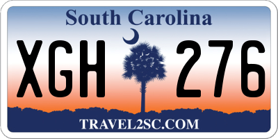 SC license plate XGH276