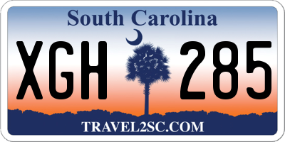 SC license plate XGH285