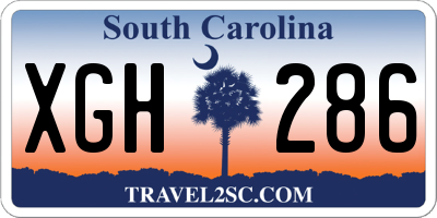 SC license plate XGH286