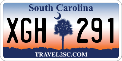 SC license plate XGH291