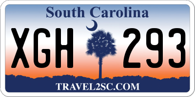 SC license plate XGH293