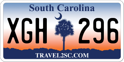 SC license plate XGH296