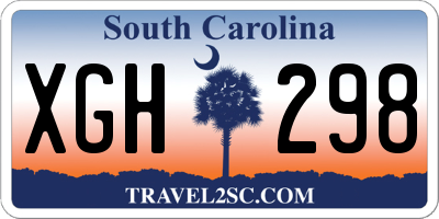 SC license plate XGH298