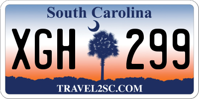 SC license plate XGH299