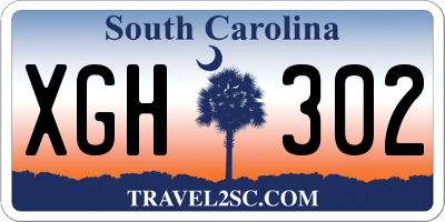 SC license plate XGH302