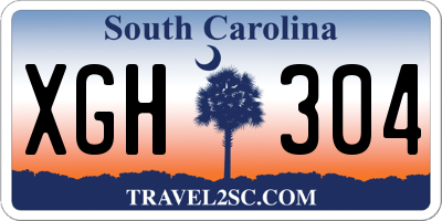 SC license plate XGH304