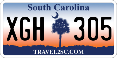 SC license plate XGH305
